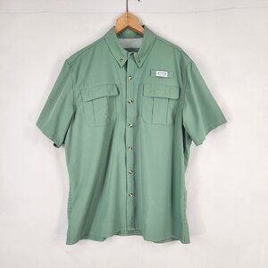 Vented Fishing Shirt Men's Large Sportsman's Warehouse Fish Gear Green Outdoors
